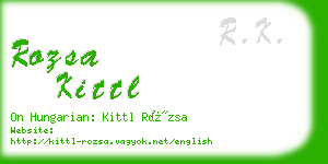 rozsa kittl business card